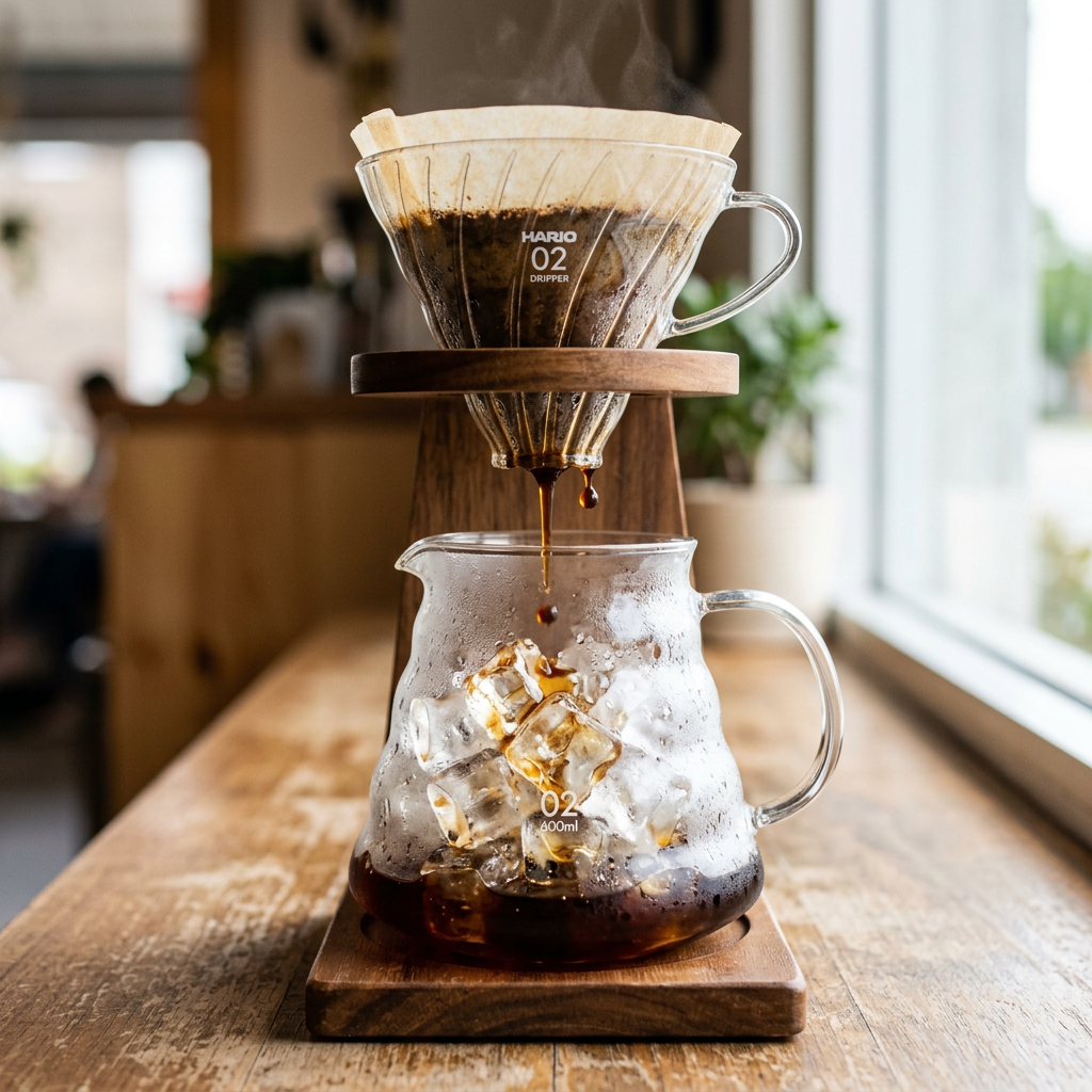 2026 冰手沖咖啡 (Flash Brew) 究極科學:比例、水質與急冷技術的感官解析